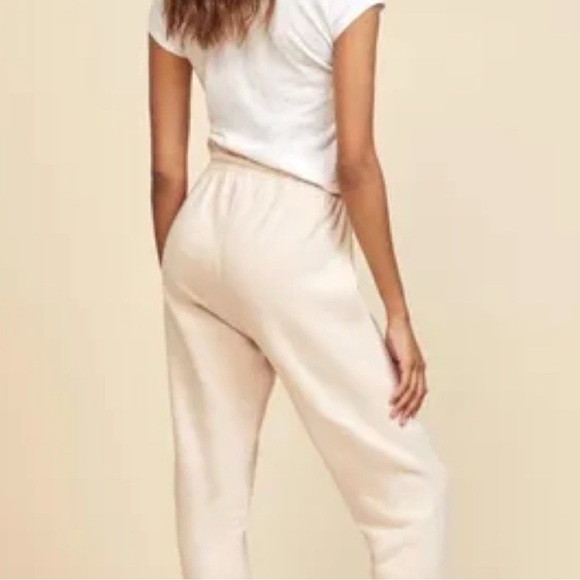 Reformation Cream Jogging Pants - Picture 3 of 7